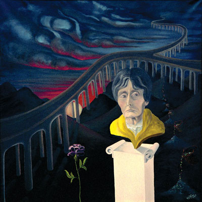 Oil painting The Heavenly Highway of Aunt Fränzi by Lubo Kristek, 1974–1975